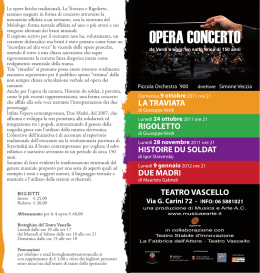 Opera Concerto - Roma Teatro Vascello - ottobre