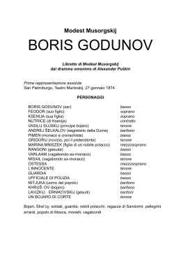 Boris Godunov - di cose un po