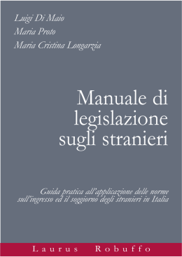 MANUALE DI LEGISLAZIONE SUGLI STRANIERI