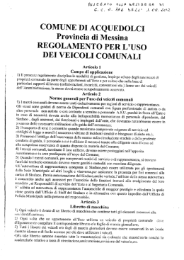 COMUNE DI ACQUEDOLCI Provincia di Messina REGOLAMENTO