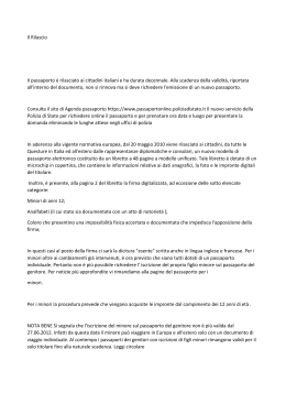 Il Rilascio del passaporto