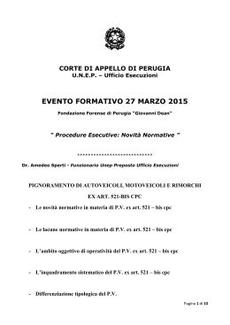 Materiale Dott. Sperti - Ordine degli Avvocati di Perugia
