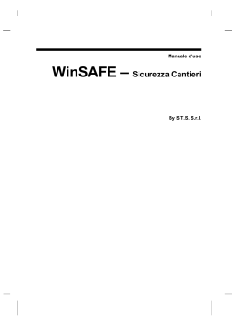 Manuale d`uso WinSAFE - Sicurezza Cantieri