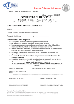 centrale di sterilizzazione II anno