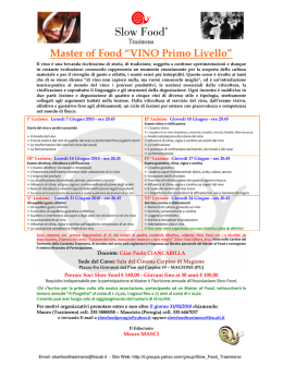 Master of Food &ldquo;VINO Primo Livello&rdquo;