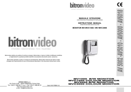 manuale istruzione instructions manual monitor mv