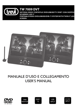 manuale d`uso e collegamento user`s manual
