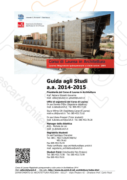 Guida agli Studi aa 2014-2015 - Università degli Studi "G. d`Annunzio"