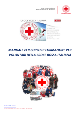 manuale per corso di formazione per volontari della croce rossa