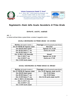 Regolamento alunni scuola secondaria