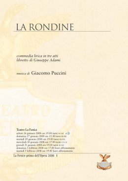 La rondine - Teatro La Fenice