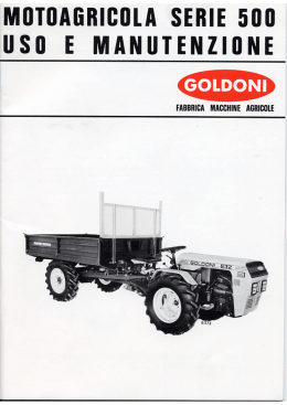 manuale serie GOLDONI MOTOAGRICOLA SERIE 500