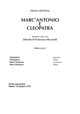 Marc`Antonio e Cleopatra