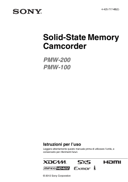 Sony PMW-100 Manuale