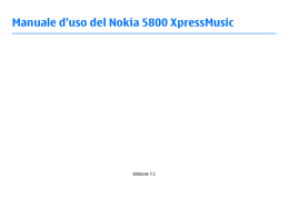 Manuale d`uso del Nokia 5800 XpressMusic