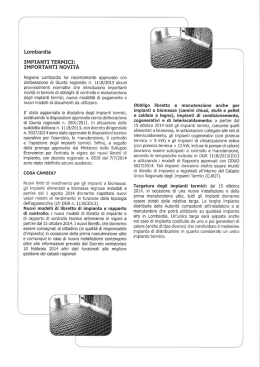 Introduzione alle novit&agrave; in applicazione dal 15 ottobre 2014