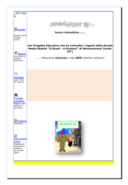 _site map > Libretto Musica Immagini Progetto educativo Partiture