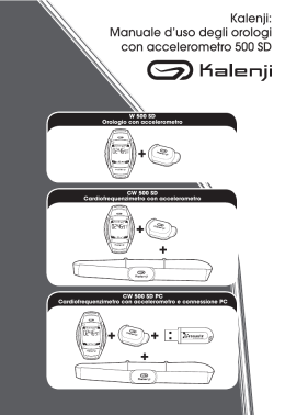 Manuale d`uso degli orologi con accelerometro 500 SD