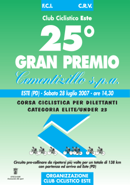 25 GP libretto - Club Ciclistico Este