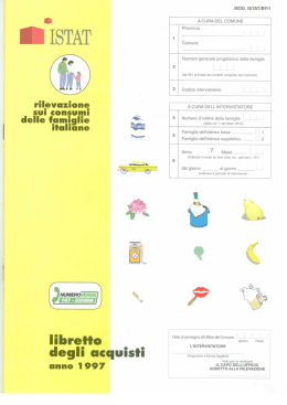 Libretto degli acquisti Dal 31/12/1997