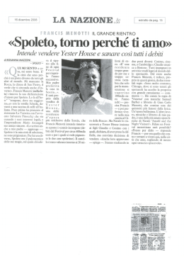 2008-12-16 - La Nazione - Francis Menotti