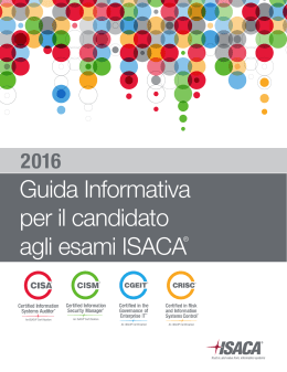 2016 Guida informativa per il candidato agli esami ISACA