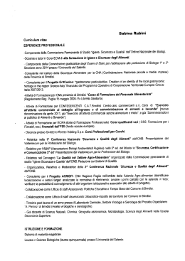 Curriculum vitae - Ordine Nazionale dei Biologi