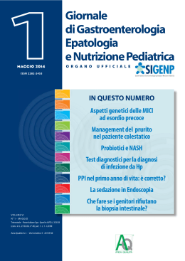Giornale di Gastroenterologia Epatologia e Nutrizione Pediatrica