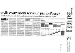 Emergenza edilizia. Il nuo` vo allarme, per un settore che sta