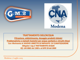 Slide GM2 trattamento dell`acqua