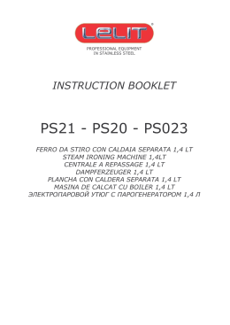 PS21-PS20-PS023 libretto istruzioni