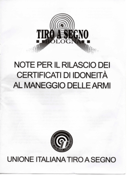 note per il rilascio dei certificati di idoneit&agrave; al maneggio delle armi