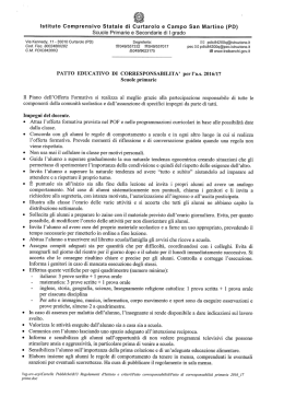Patto Educativo di Corresponsabilità