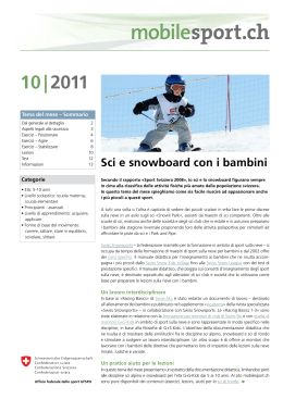 Tema del mese - Sci e snowboard con i bambini
