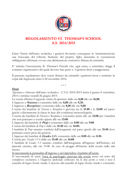 REGOLAMENTO ST. THOMAS`S SCHOOL A.S. 2014/2015