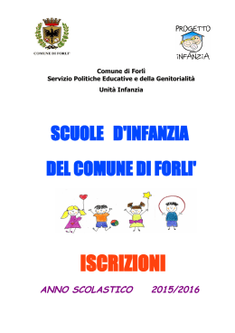 ISCRIZIONI - Comune di Forlì
