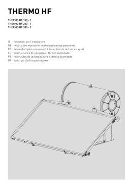 Manuale istruzioni THERMO HF