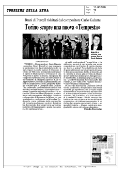 CORRI ERE DELLA SERA - Teatro Stabile Torino