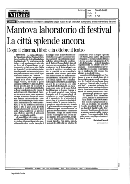 30.08.2012 – Corriere della sera, Milano
