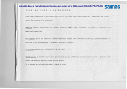manuale d`uso e manutenzione macchine per cucire