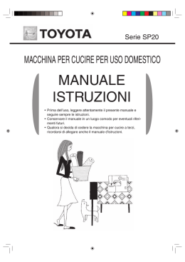 MANUALE ISTRUZIONI - Home Sewing website