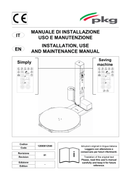 manuale di installazione uso e manutenzione installation, use and