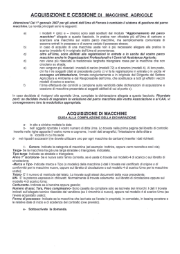 Guida UMA acquisizione e cessione macchine agricole