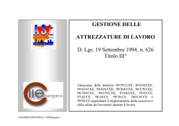 Gestione delle attrezzature da lavoro