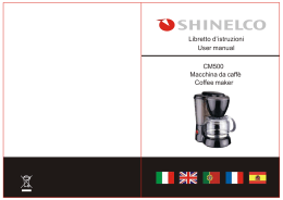 , Libretto d istruzioni User manual CM500 Macchina da caffe Coffee
