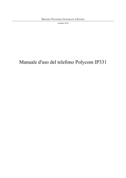 Manuale d`uso del telefono Polycom IP331