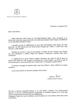 lettera vecovo case editrici - Diocesi di Concordia