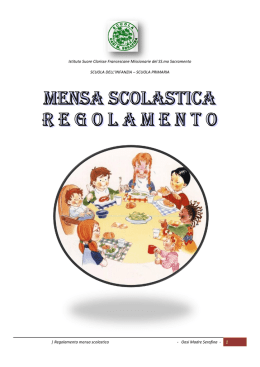 | Regolamento mensa scolastica - Oasi Madre Serafina