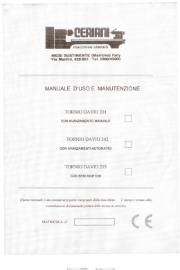 Manuale torni - Ceriani Macchine Utensili