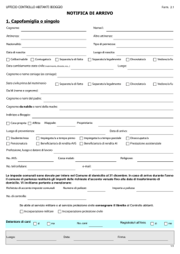 Notifica di arrivo - Comune di Bioggio